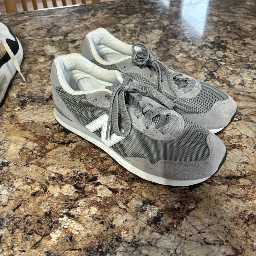 Gray and White Sneakers